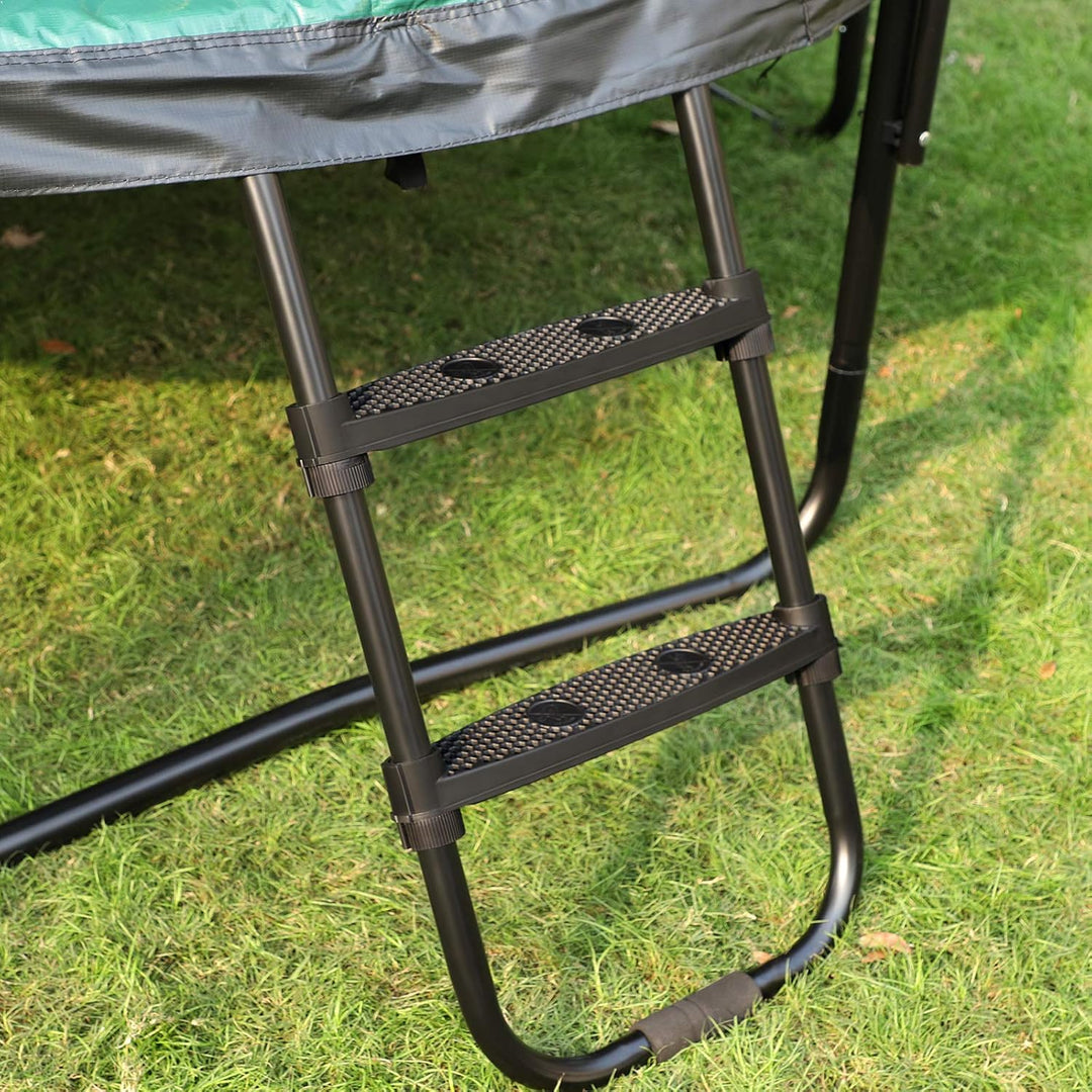 SONGMICS Trampolinleiter, rutschfeste Leiter für Trampoline, mit Metallgestell und Breiten Stufen, s