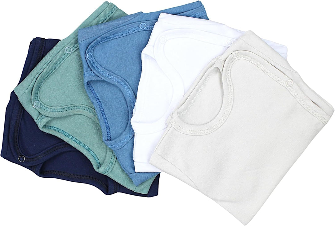 TupTam Baby Body Kurzarm 5er Pack – Wickelbody Body Baby aus Baumwolle für Jungen und Mädchen 56 Hel