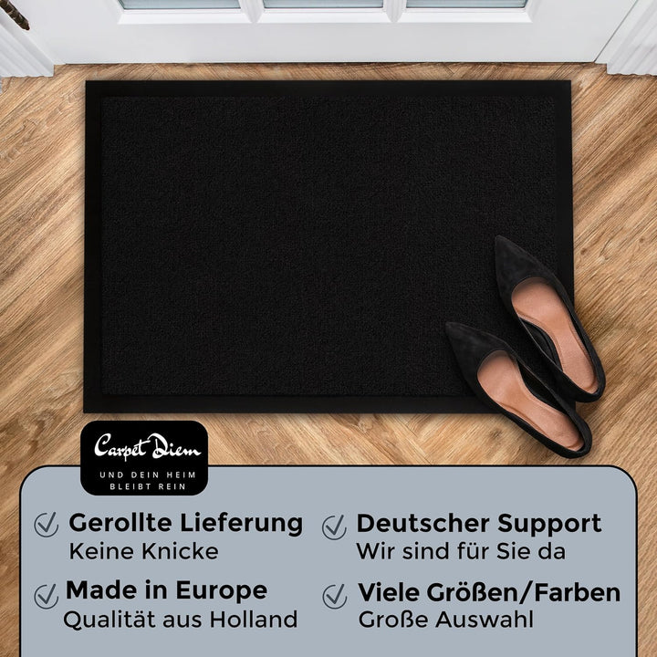 Carpet Diem Fussmatte, einfach sauber I Schmutzfangmatte Eingangsbereich - Fussmatte Innen & Aussen,