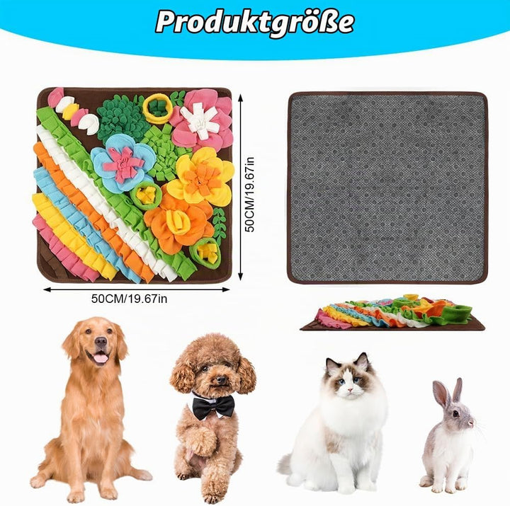 OSDUE Schnüffelteppich Hund, Futterschnüffel-Futtermatte, Hunde-Schnüffelmatte Welpen-Trainingsmatte