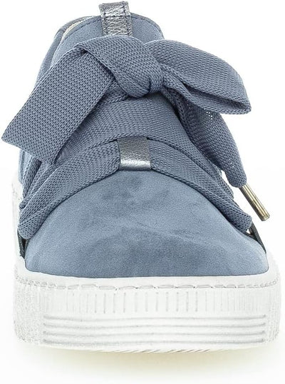 Gabor Damen Low-Top Sneaker, Frauen Halbschuhe,Wechselfussbett,Best Fitting 35 EU Blau Nautic Weiss,