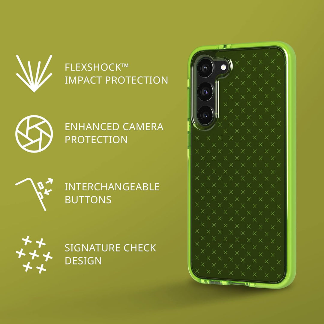 Tech 21 Evo Check für Samsung Galaxy S23 Plus – Limette 4,8 m Fallschutz, stossfest, stossfest und K