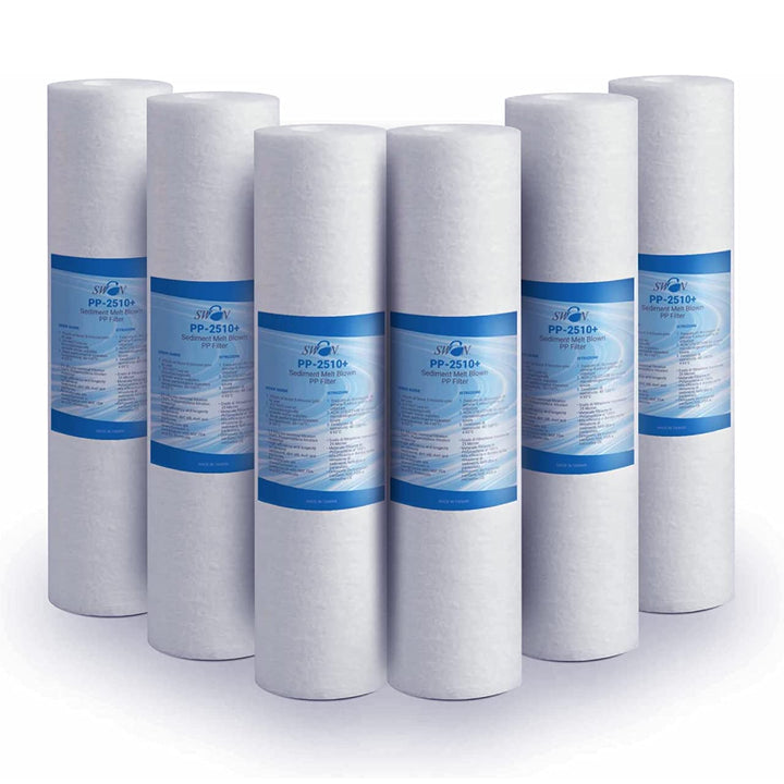 Sedimentfilter 10 Zoll 25 Mikron Ultrafiltration Schwan. Beseitigt Sand, Schlamm, Rostpartikel und h