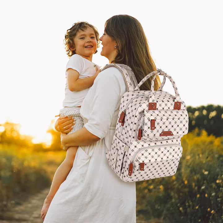 Legestori Diaper Bag Backpack, Baby Girl Diaper Bag with Insulated Pockets and Stroller Straps Pink0