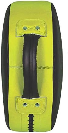 BAY® "UFO RUND 45 x 45 x 20 cm - SEHR STABIL- schwarz/gelb Leder PU Schlagpolster, Schlagkissen, Pra