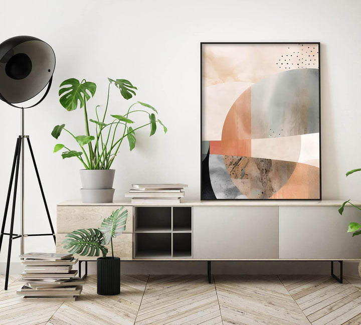 ag.art deco Abstrakt Galerie Wandkunst | 3 Stück 50x70cm | Geometrische Formen Poster Set Boho Druck
