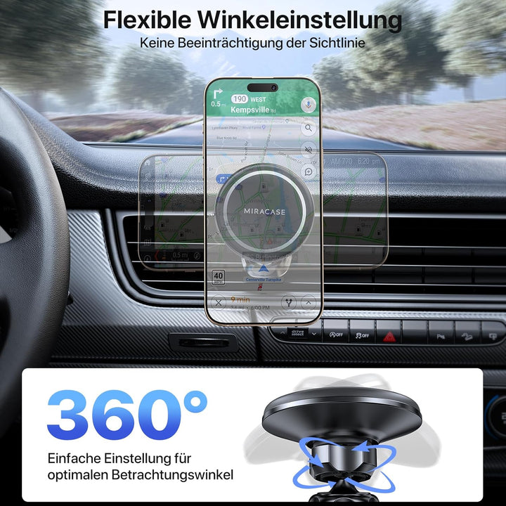 Miracase Handyhalterung Auto für MagSafe [20x N52 Magnet] Smartphone Halterung Universal Magnetische