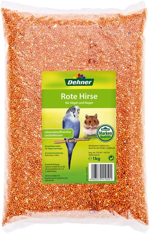 Dehner Rote Hirse für Vögel und Nager, 10 x 1 kg (10 kg)