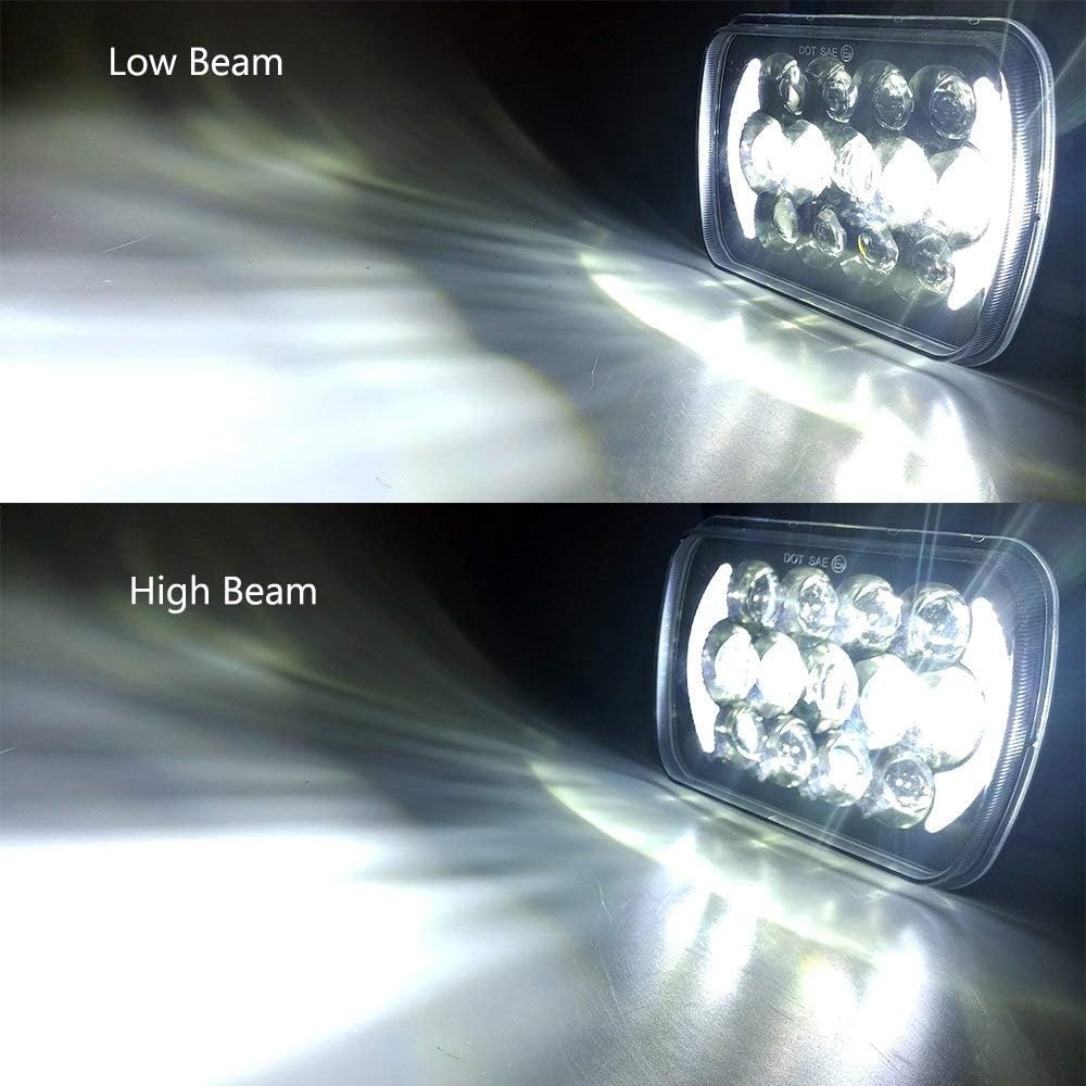 SXMA 5x7 Zoll Sealed Beam Ersatz LED Scheinwerfer mit DRL für Cherokee XJ (1 Paar)