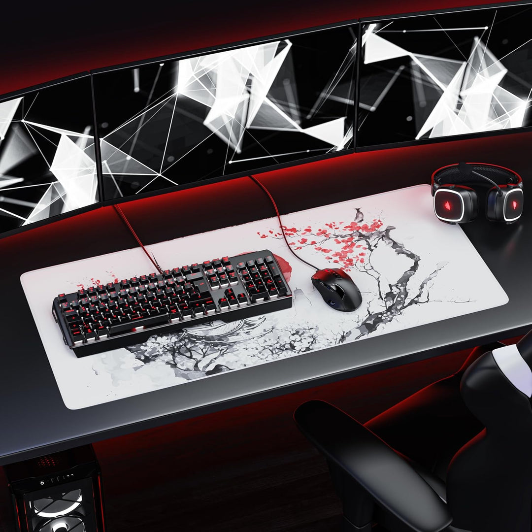 TITANWOLF - XXL Speed Gaming Mauspad 900 x 400mm - XXL Mousepad - Tischunterlage Large Size - verbes