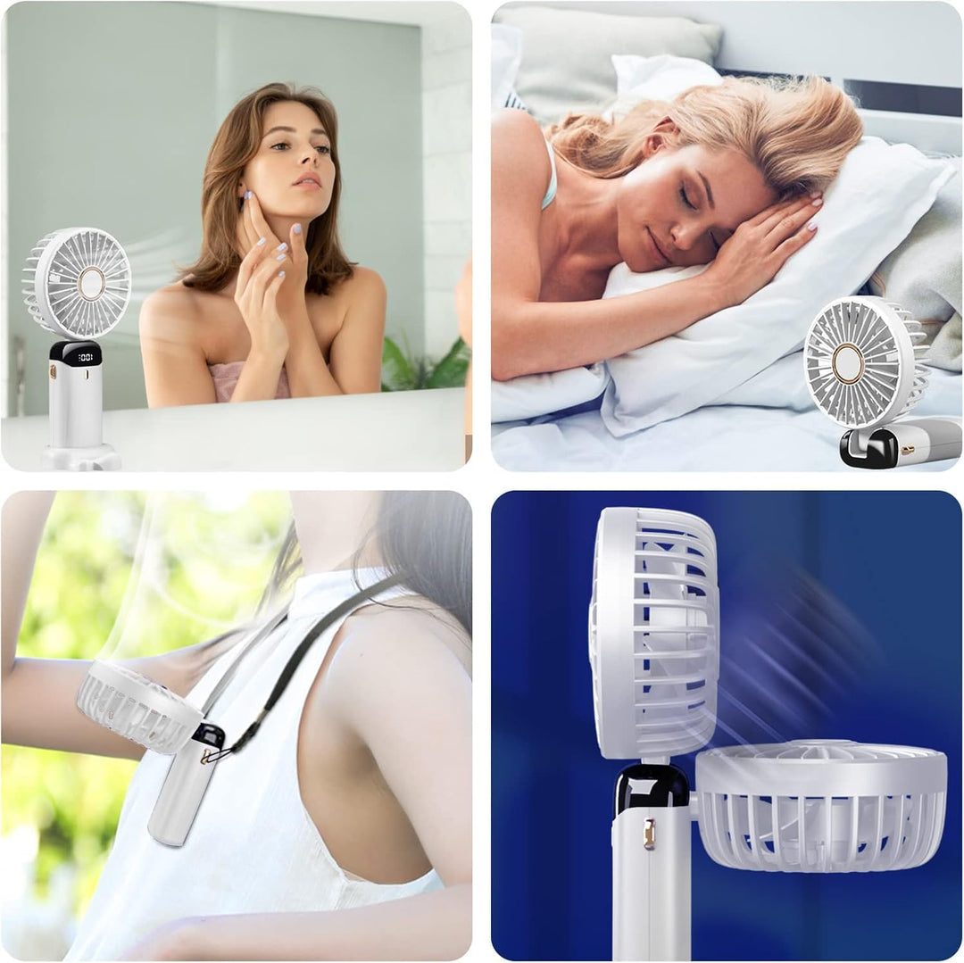 Jsdoin Handventilator, Tragbarer Mini Ventilator, Wiederaufladbar, Kleiner Taschenventilator Mit 5 G