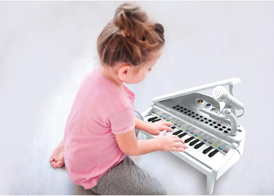 Lexibook K731 Erster Flügel für Kinder, Leuchttasten, Lernmodus, 29 x 31 cm, Tempo-und Lautstärkereg