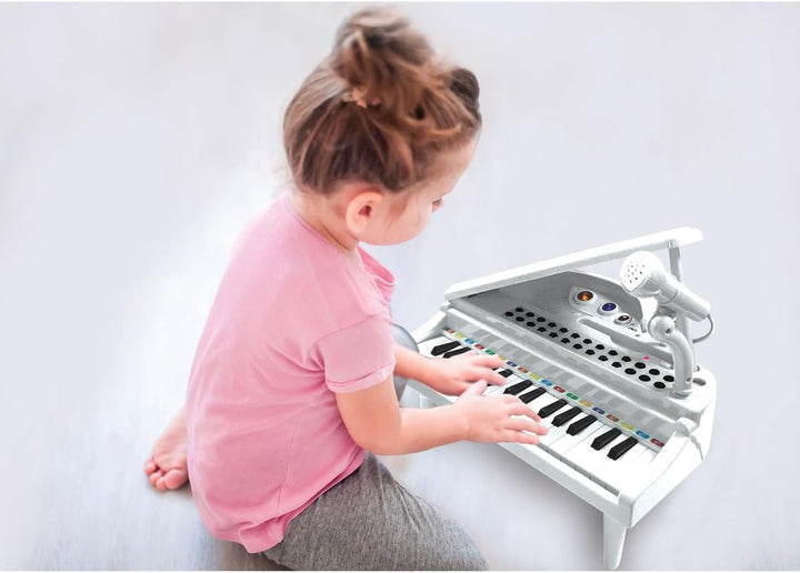Lexibook K731 Erster Flügel für Kinder, Leuchttasten, Lernmodus, 29 x 31 cm, Tempo-und Lautstärkereg
