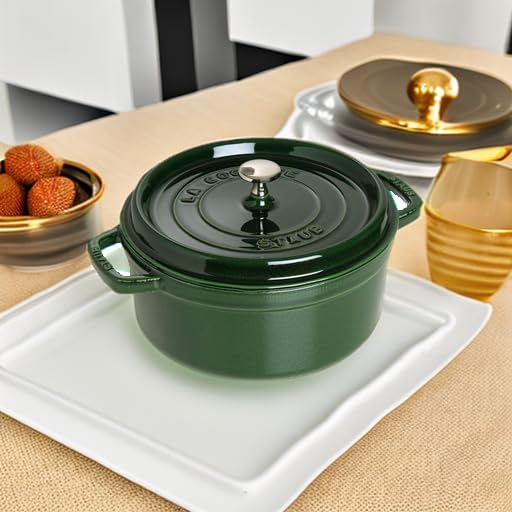 STAUB Cocotte, Gusseisen Bräter mit Deckel, 28 cm, 6,7 L, Rund, Alle Herdarten inkl Induktion, Made