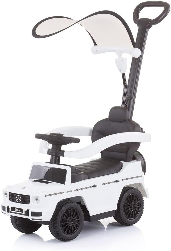 Chipolino Rutscher Mercedes Benz G350d 2 in 1 Schubstange Dach, Trittstufe weiss, Weiss