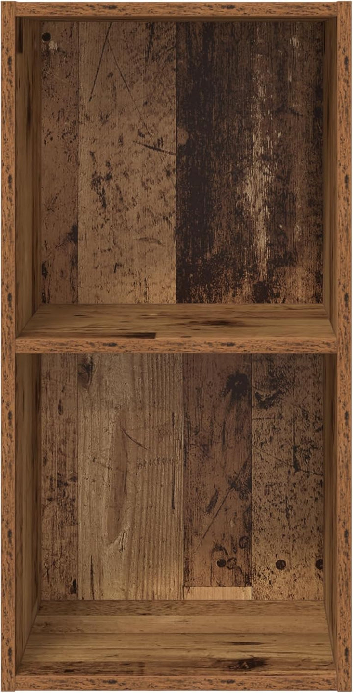 vidaXL TV-Schränk mit Regal Wandmontiert mit Speicher Altholz 37 x 37 x 72 cm Holzwerkstoff 72 cm Al