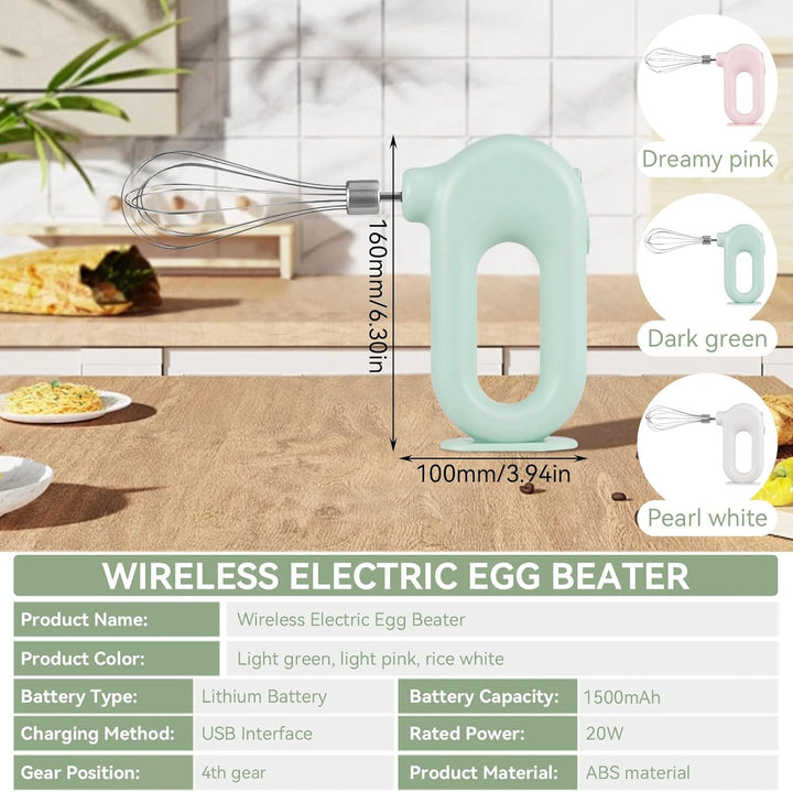 Schnurloser Handmixer, Mini-Elektro-Handmixer, Wiederaufladbarer USB-Mini-Ei-Schläger Für Den Hausha