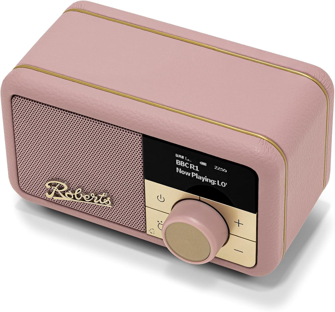 Roberts Revival Petite 2 Dab+/FM/Bluetooth mit Alarm, Rosa, Rosa