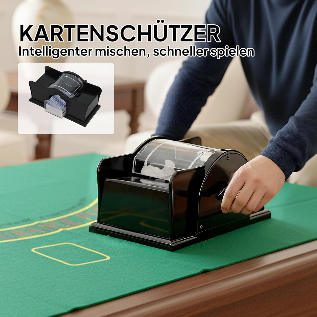SPORTNOW Pokerkoffer abschliessbar Pokerset mit Koffer 300 Chips Karten 5 Würfel Dealer Button Karte