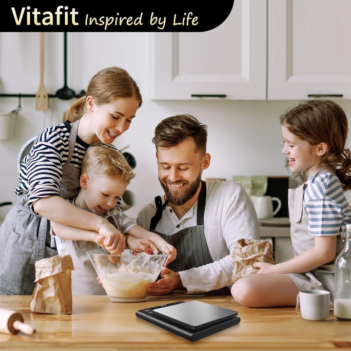 Vitafit 5kg Küchenwaage Digital, Hohe Genauigkeit 0.1g durch Unser Professionelle Fabrik Seit 2001,