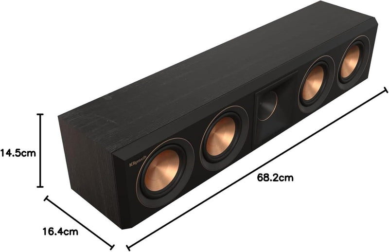 Klipsch Reference Premiere RP-404C II Mittelkanal-Lautsprecher mit flacher Tiefe, versiegeltes Desig