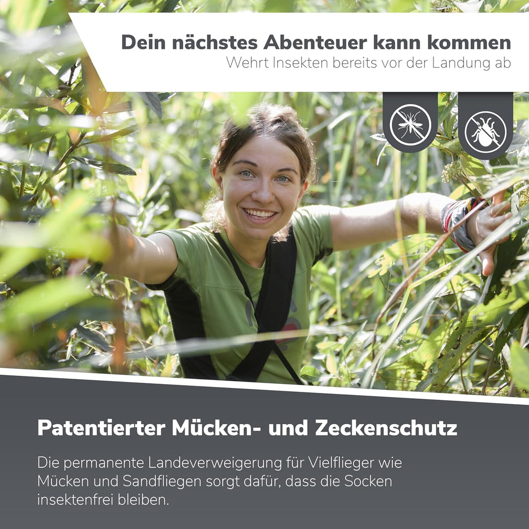 Safersox Mückenschutz Socken für Safari, Tropen, Garten &amp; Outdoor – Damen &amp; Herren 35-38 3er Vorteil