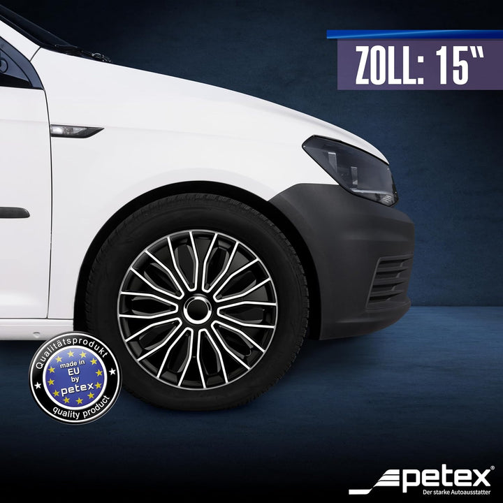 PETEX Unbekannt - Radzierblendenset, 38,1 cm (15 Zoll), in Schwarz/Weiss (1350-3630)