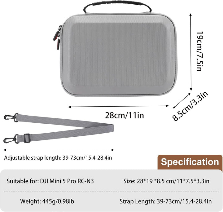 Mini 5 Pro Tasche, tragbare Aufbewahrungstasche, kompakte Reisetasche für DJI Mini 5 Pro Drohne RC-N