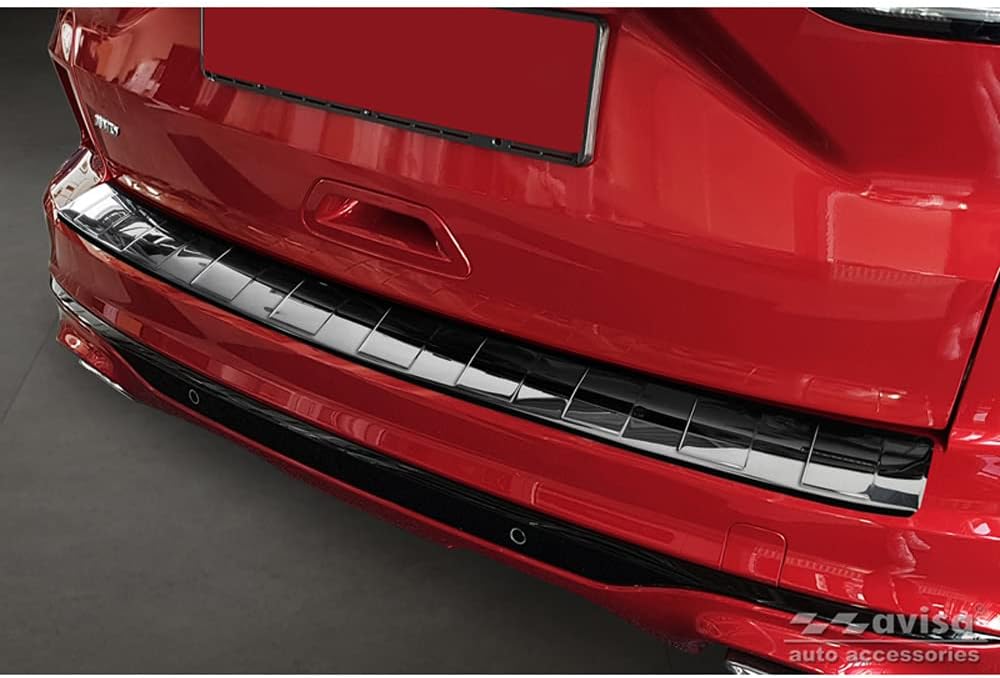 Avisa Spiegelschwarz Edelstahl Heckstossstangenschutz kompatibel mit Ford Kuga III ST-Line/Hybrid/Vi