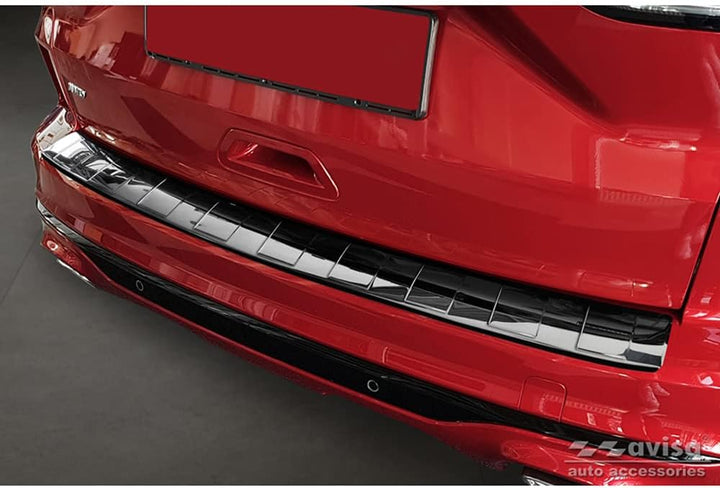 Avisa Spiegelschwarz Edelstahl Heckstossstangenschutz kompatibel mit Ford Kuga III ST-Line/Hybrid/Vi