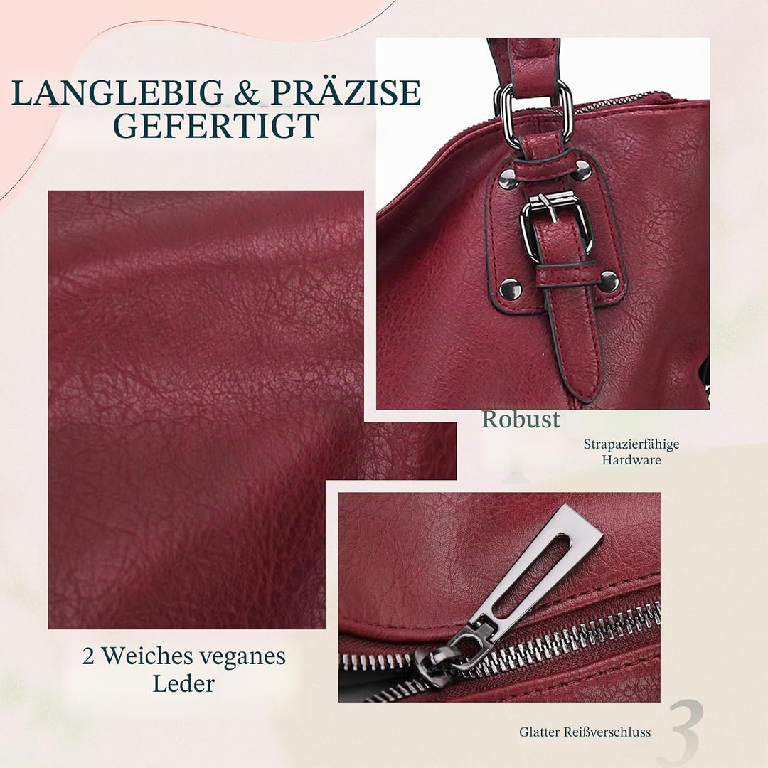MayBlosom Hobo-Tasche für Frauen, Einkaufstasche, Umhängetasche, Umhängetasche, Geldbörse für Frauen