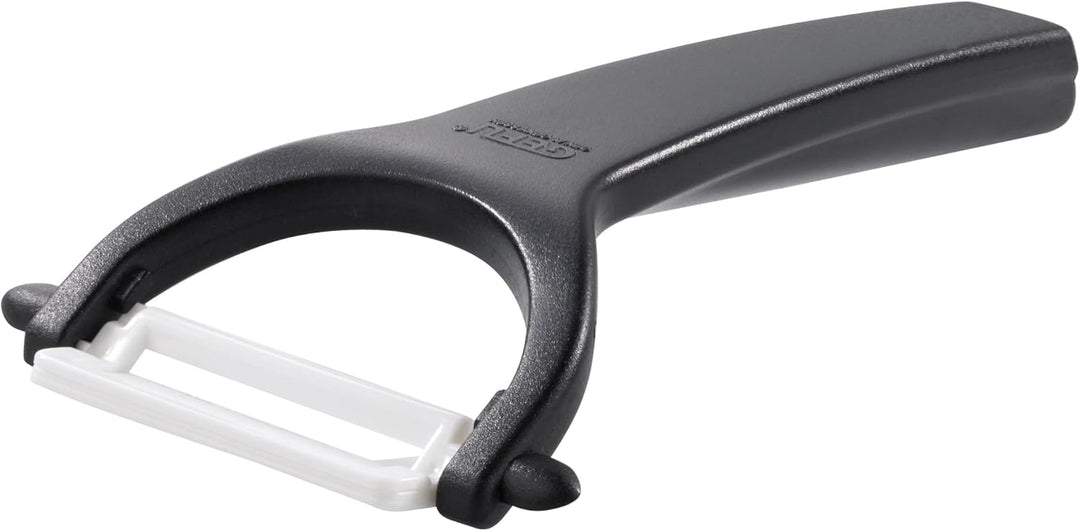 Küchenhelfer Set: GEFU Gemüsehobel VIOLI 2.0 & GEFU Keramikschäler CERAMO - V-Hobel mit Julienne-Sch