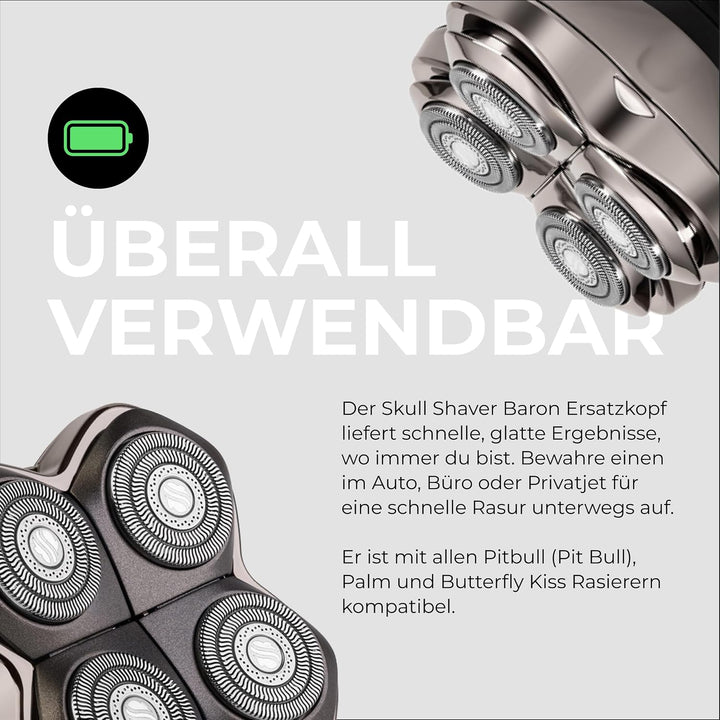 Skull Shaver Baron PRO 3 Rasierklingen für Pitbull, Palm & Butterfly