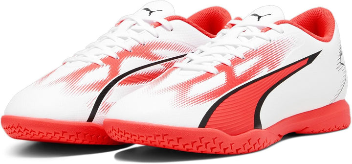 PUMA Herren Ultra Play It Fussballschuh 42 EU Puma White Puma Black Fire Orchid, 42 EU Puma White Pu