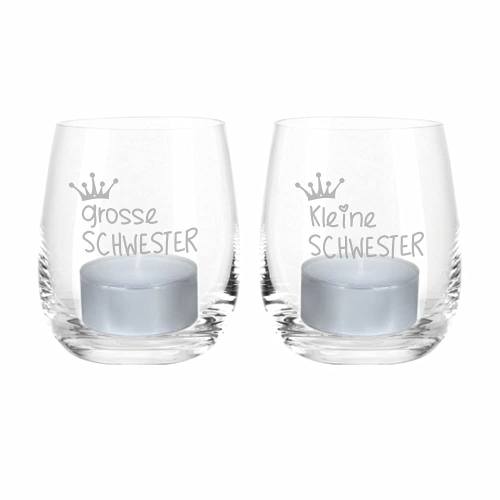 Windlicht-Set Grosse Schwester/Kleine Schwester