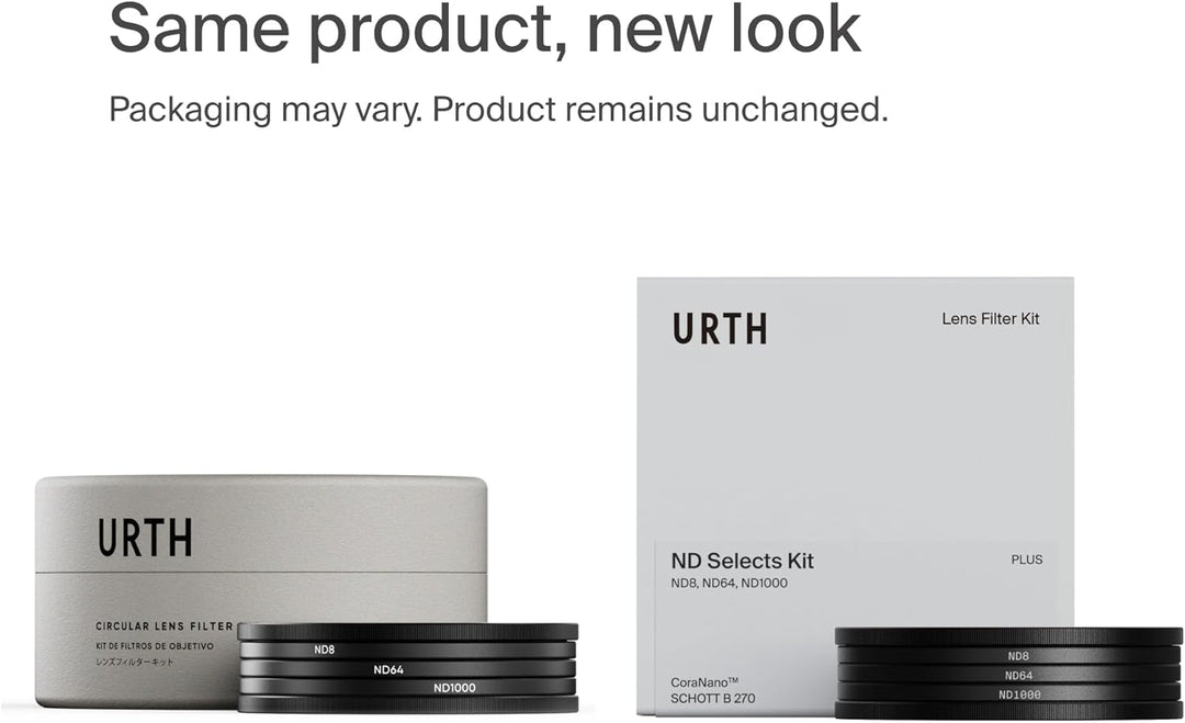 Urth 39 mm ND8, ND64, ND1000 ND Filter Kit (Plus+) 39mm, 39mm