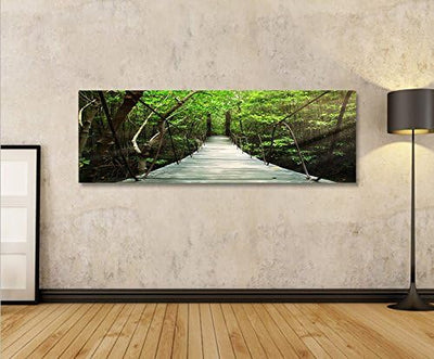 islandburner Bild Bilder auf Leinwand Urwald Panorama XXL Poster Leinwandbild Wandbild Dekoartikel W