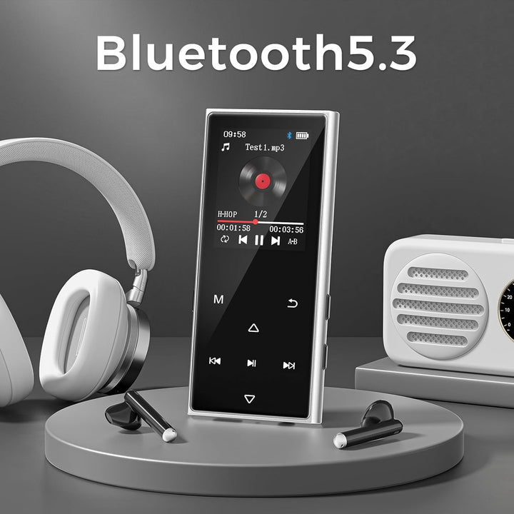 MP3 Player Bluetooth 5.3, MP3 Player Kinder mit 128GB Karte, Lautsprecher | 512GB erweiterbar, Hi-Fi