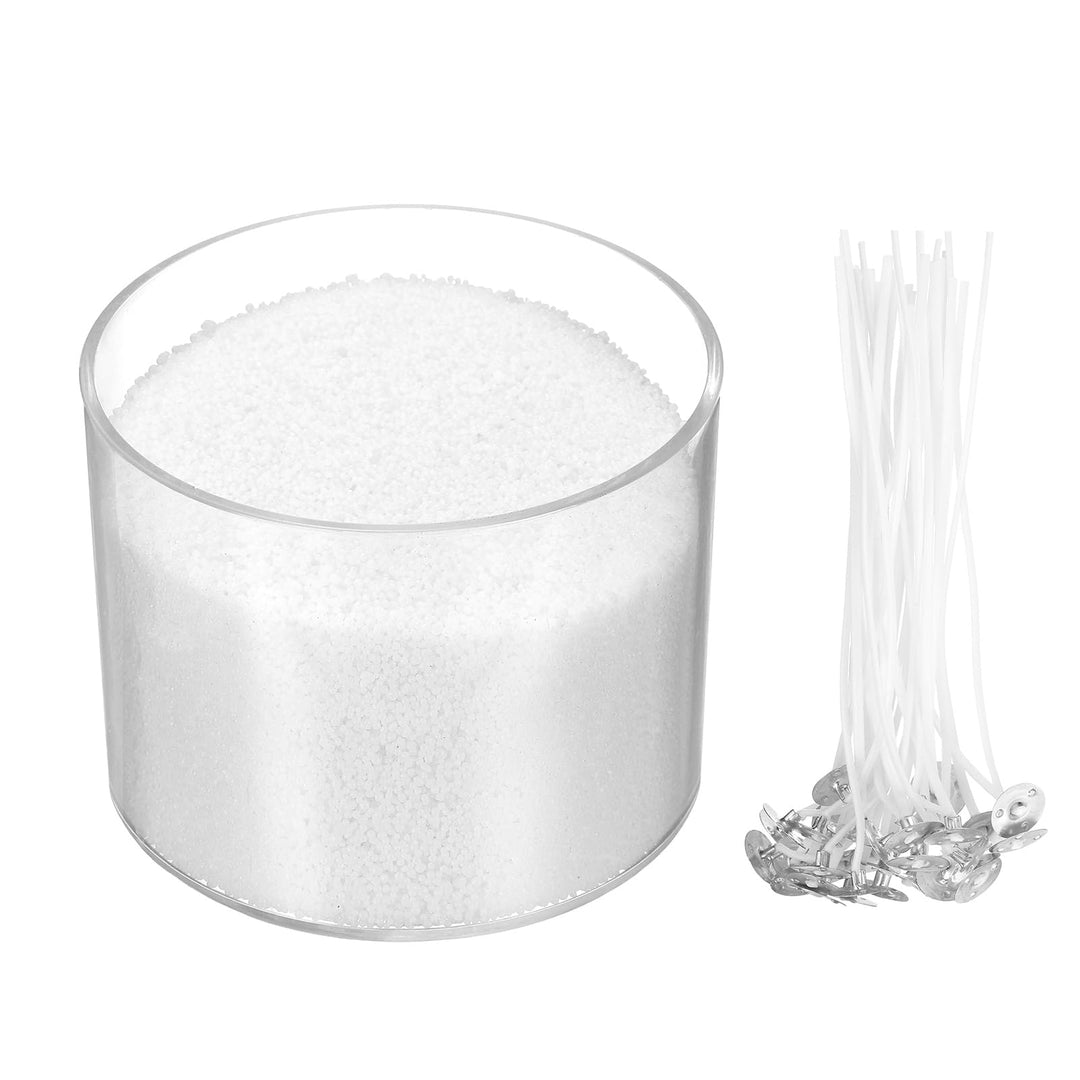QUARKZMAN Perl Sandkerzen Mit 30 Stück Dochtern 14Oz / 400g Kerzenperlen Nachfüllbares Pulver Sandwa