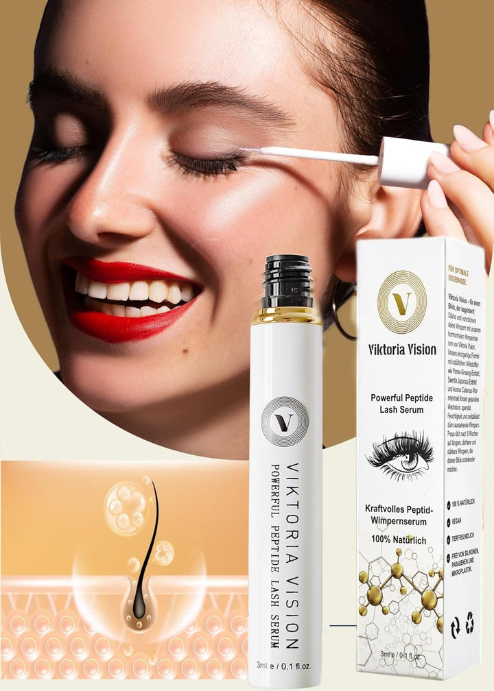 Viktoria Vision Powerfull Peptide Lash Serum – Extrem lange Wimpern in 5 Wochen, Wimpernserum, Wimpe