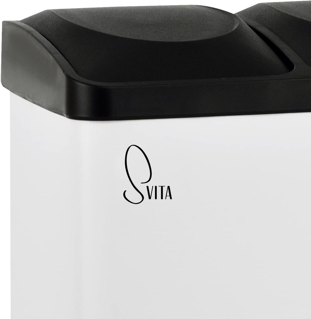 SVITA TC3X20 Treteimer 60 Liter 3x20L dreifach XXL Abfalleimer 3er-Mülleimer Mülltrennung Küchen-Eim