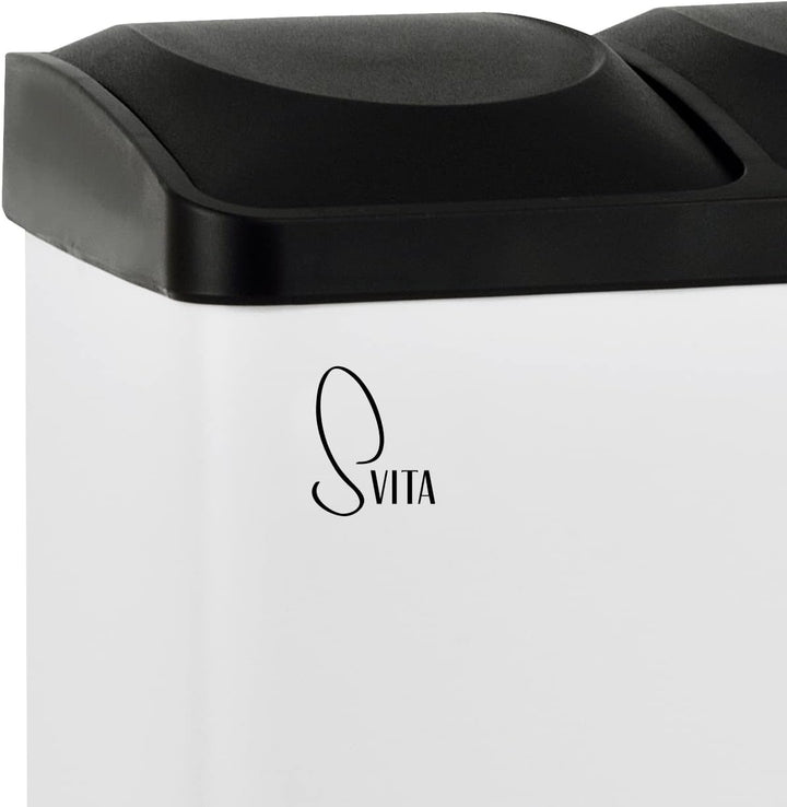 SVITA TC3X20 Treteimer 60 Liter 3x20L dreifach XXL Abfalleimer 3er-Mülleimer Mülltrennung Küchen-Eim
