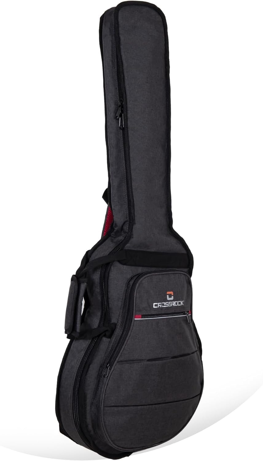 Crossrock Gepolsterte Rucksacktasche für Jumbo-Akustikgitarren (CRSG107SBDG) Super Jumbo, Super Jumb
