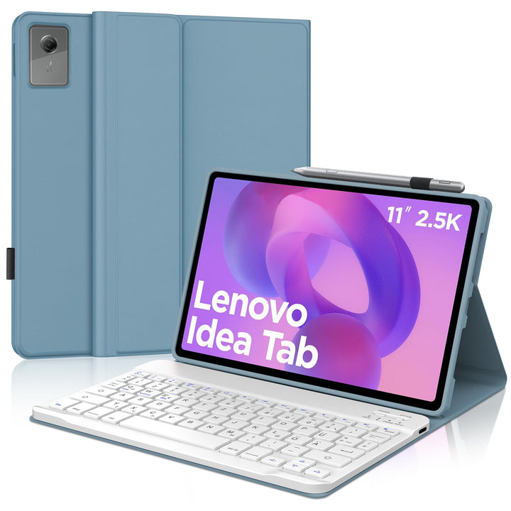 Tastatur für Lenovo Idea Tab Tablet 11" 2025, Blau | Hülle mit Tastatur für Lenovo Idea Tab 11 Zoll