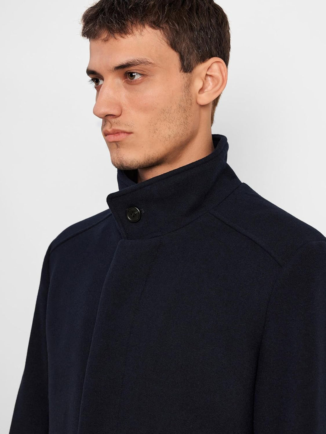 SELETED HOMME Herren Slhreuben Wool Coat Noos Kurzmantel XL Blau, XL Blau