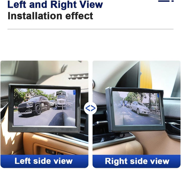Auto Seitentür Sicht Toter Winkel Kamera Set, 2 Mini Kameras mit Umschaltbarer Flip Bild Seitenmonta