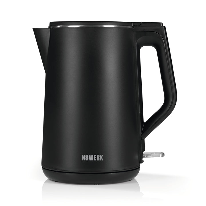 N8WERK Wasserkocher mit Doppelwand-Design in der Midnight Black Edition | Fassungsvermögen 1,5 Liter