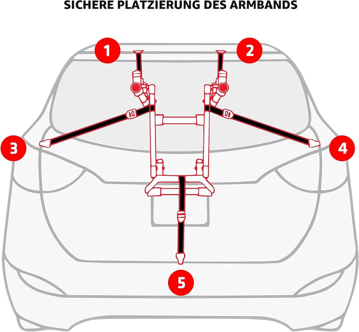 Allen Sports Deluxe+ 3 Fahrradträger für Kofferraum, Modell QS3