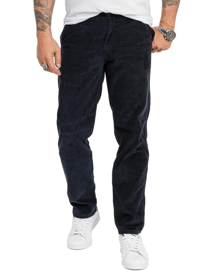 Rock Creek Herren Cord Hose Regular Fit Chino Hose RC-2156 29W / 30L Navy, 29W / 30L Navy