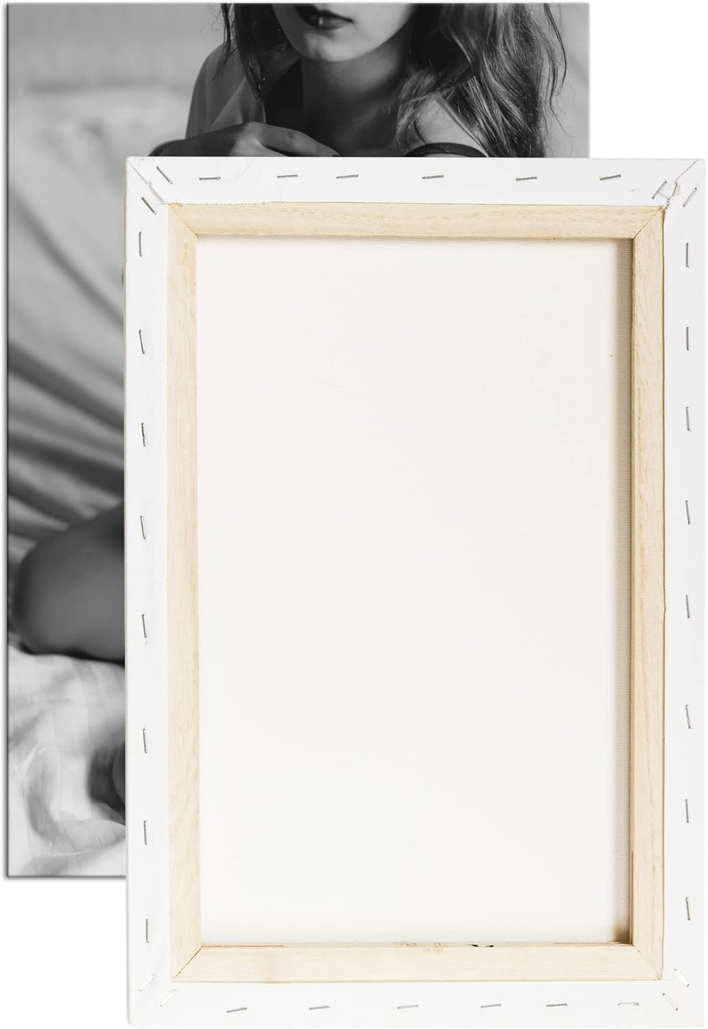 deyoli sexy Frau im Hemd Format:75x50 cm als Leinwandbild, Motiv fertig gerahmt auf Echtholzrahmen,